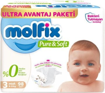 Molfix Pure&Soft Ultra Avantaj Paket 3 Beden 4-9kg