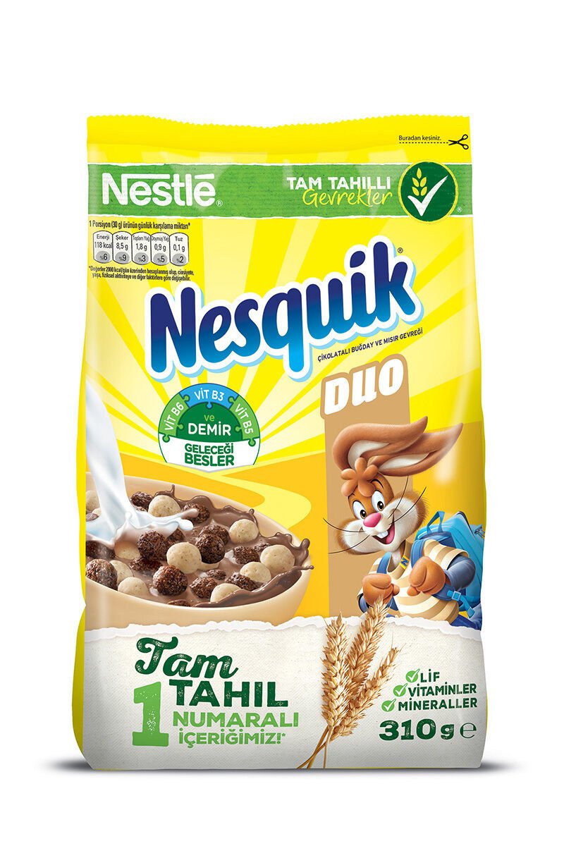 Nestle Nesquik Duo Kakaolu Buğday ve Mısır Gevreği 310gr
