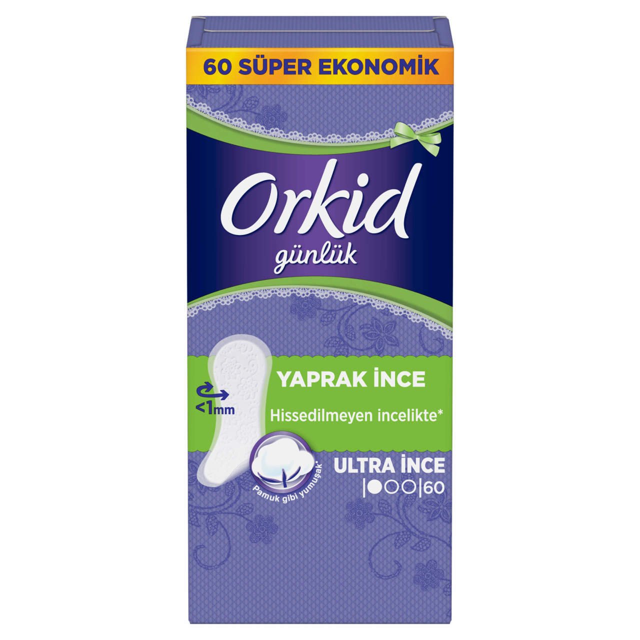 Orkid Günlük Yaprak Üçüz Paket Ultra İnce 60