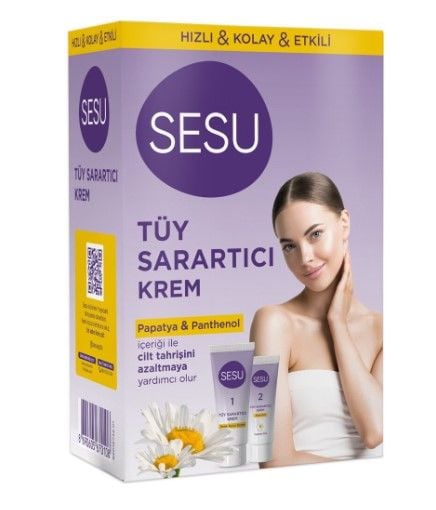 Sesu Tüy Sarartıcı Krem Papatya & Panthenol 35gr + 18gr