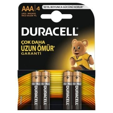 Duracell İnce Kalem Pil 4lü