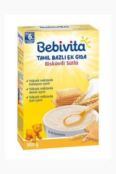 Bebivita Tahıl Bazlı Ek Gıda Bisküvili Sütlü 300gr