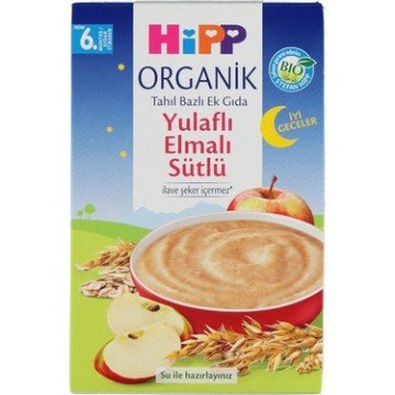 Hipp Organik Tahıl Bazlı Ek Gıda Yulaflı Elmalı Sütlü 250gr