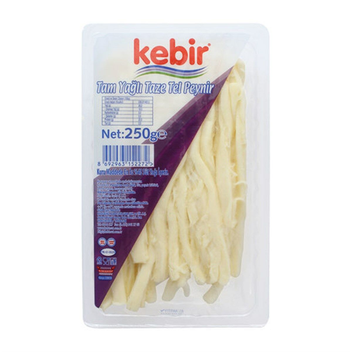 Kebir Tam Yağlı Taze Tel Peynir 250gr