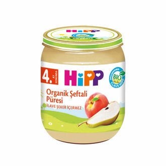 Hipp Organik Şeftali Püresi 125gr cam