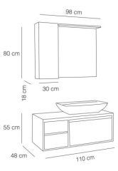 Fym Tierra 110 cm Banyo Dolabı