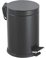 Maxiflow 18197 3 lt Siyah Boyalı Pedallı Çöp kovası 