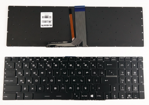 MSI GS60, GS60 Ghost, GS60 Ghost Pro, GS60 2PC, GS60 2PL, GS60 2QD, GS60 2QE, GS60 6QE, ... vb Notebook Klavye - Tuş Takımı / Siyah - TR - Backlit