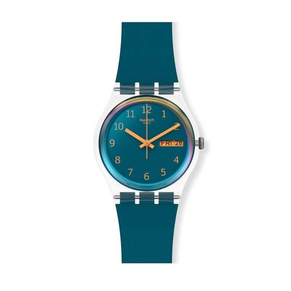 Swatch GE721 Blue Away Plastik Silikon Kol Saati  (SO28K700-S)