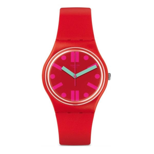 Swatch GR170 Kırmızı Plastik Silikon Kol Saati