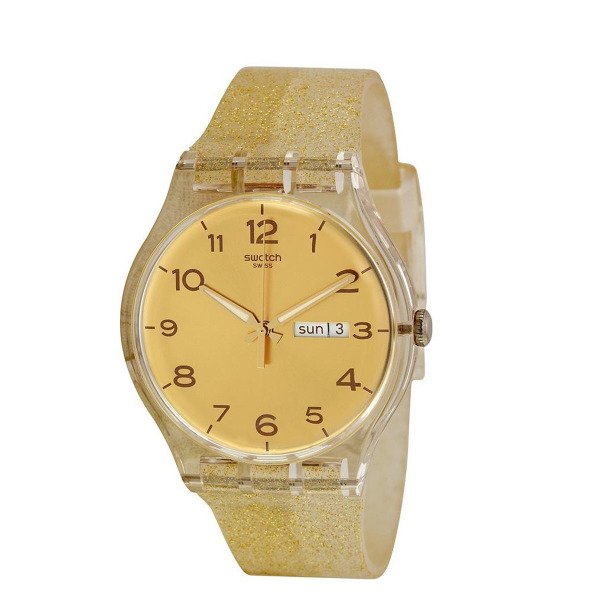 Swatch  SUOK704 Sarı Plastik Silikon Kadın Kol Saati