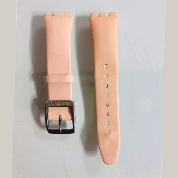 Swatch AYLS - 20 Pembe  Deri Kordon