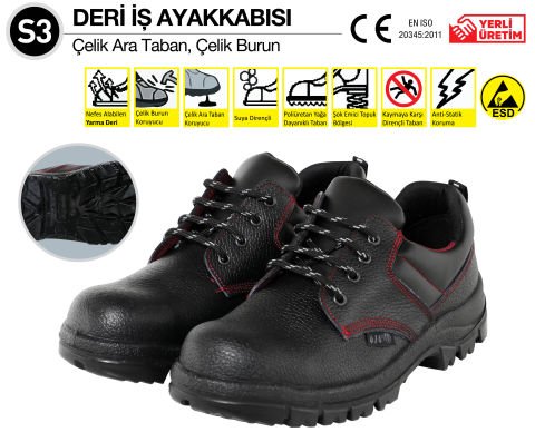 S3 DERİ İŞ AYAKKABISI NO:41