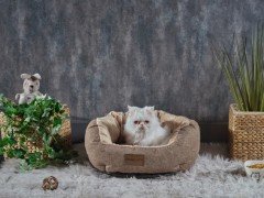 Doqu Home CATBED Evcil Hayvan Kedi Yatağı Kahve-Vizon