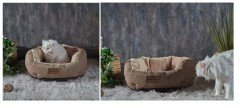 Doqu Home CATBED Evcil Hayvan Kedi Yatağı Kahve-Vizon