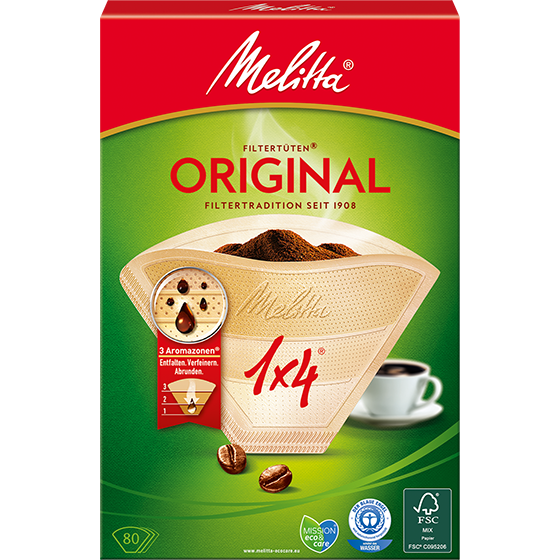 Melitta 1x4® Original Kahverengi Kahve Filtre Kağıdı