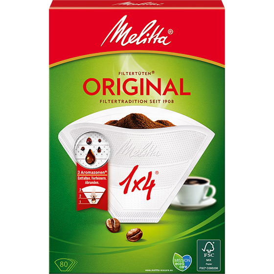 Melitta 1x4® Original Beyaz Kahve Filtre Kağıdı