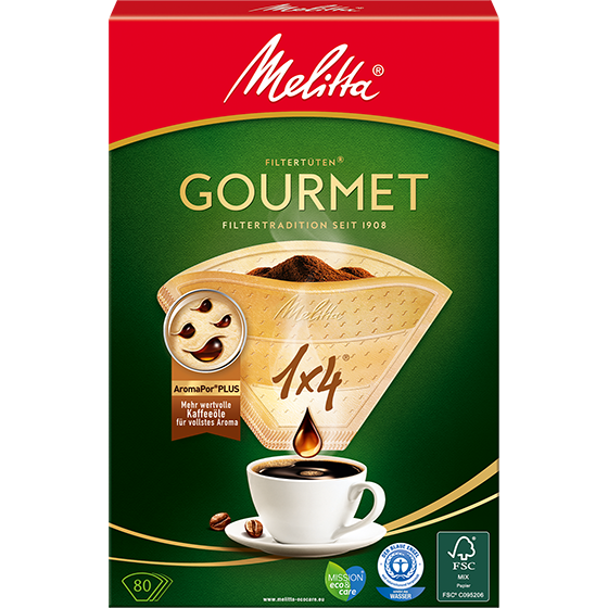 Melitta 1x4® Gourmet Kahve Filtre Kağıdı