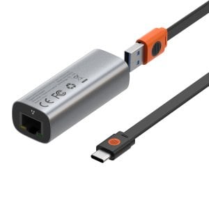 Baseus Steel Cannon USB A + Type-C + RJ45 Adaptör