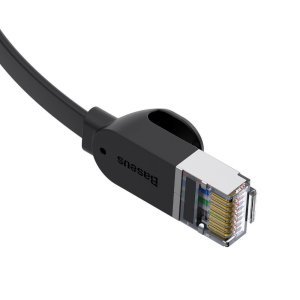 Baseus High Speed Six Types RJ45 0.5m Gigabit Ethernet Kablosu Siyah