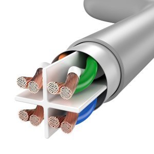 Baseus High Speed Six Types RJ45 1m Gigabit Ethernet Kablosu Gri