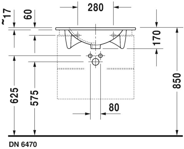 DURAVIT DARLING NEW ETAJERLI LAVABO 630x520 MM 0499630000