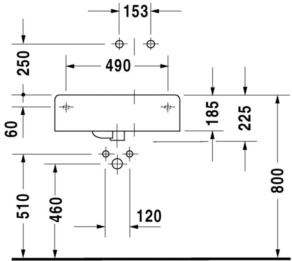 DURAVIT SCOLA CANAK LAVABO SAGDA 615x460 MM 0685600011