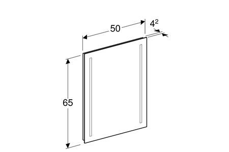 GEBERIT OPTION AYNA 50CM YANDAN AYDINLATMA 500.581.00.1