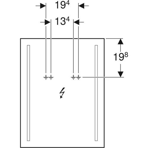 GEBERIT OPTION AYNA 50CM YANDAN AYDINLATMA 500.581.00.1