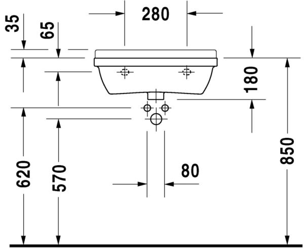 DURAVIT STARCK 3 TEZGAH USTU LAVABO KOMPAKT 550x370 MM 0301550000