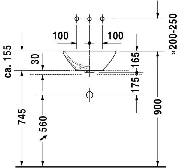 DURAVIT BACINO CANAK LAVABO 420x420 MM 0333420000