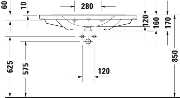 DURAVIT D-NEO LAVABO ETAJERLI 101 CM 2367100000