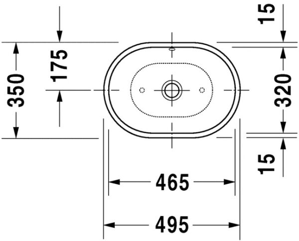 DURAVIT FOSTER CANAK LAVABO 495x350 MM 0335500000