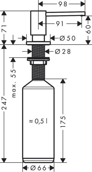 AXOR UNIVERSAL SIVI SABUNLUK KROM 42818000