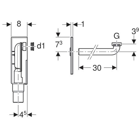 GEBERIT UNIVERSAL LAVABO SIFONU GOMME TIP PARLAK KROM 151.120.21.1