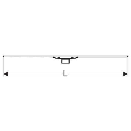 GEBERIT CLEANLINE20 DUS KANALI KAPAGI 30-90 CM SIYAH KENAR P.CELIK 154.450.00.1