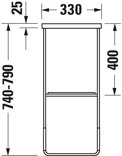 DURAVIT DURASQUARE YERDEN METAL KONSOL MAT SIYAH 0031094600