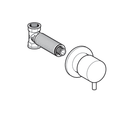 GEBERIT UNIVERSAL ANKASTRE STOP VALF TAHARET FONKSIYONLU KLOZET ICIN KROM 616.004.21.1