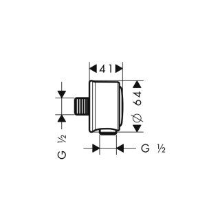 AXOR MONTREUX FIXFIT GONYE CIKIS PARLAK ALTIN CLASSIC  16884990