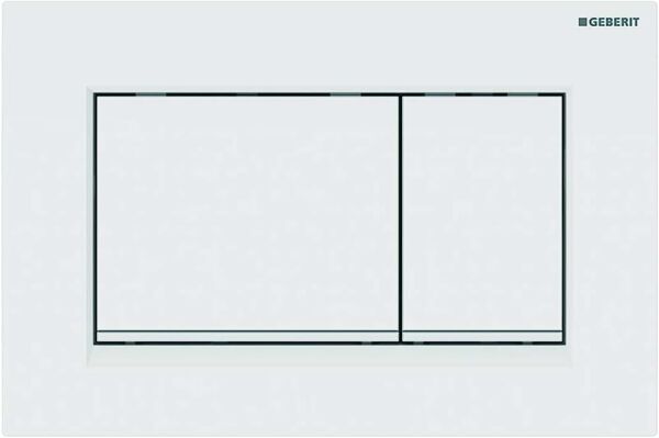 GEBERIT SIGMA30 KUMANDA KAPAGI CIFT BASMALI BEYAZ MAT BEYAZ BEYAZ 115.883.11.1