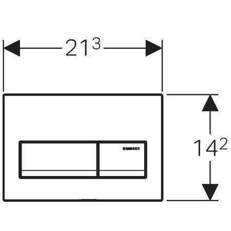 GEBERIT ALPHA50 KUMANDA KAPAGI CIFT BASMALI BEYAZ KROM 115.060.11.1