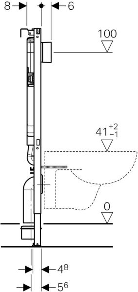 GEBERIT ALPHA GOMME REZERVUAR 8 CM DUOFIX 458.175.00.1