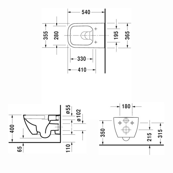 DURAVIT HAPPY D.2 ASMA KLOZET RIMLESS BEYAZ 2222390075