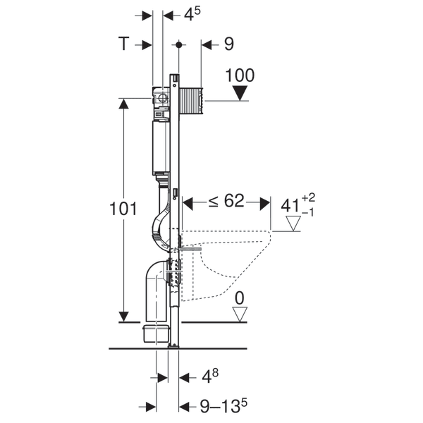 GEBERIT OMEGA GOMME REZERVUAR 12 CM DUOFIX 111.060.00.1