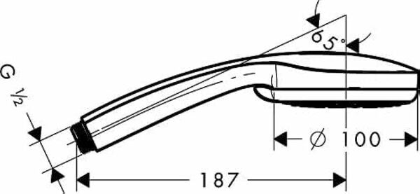 HANSGROHE CROMA EL DUSU 100 VARIO KROM 28535000