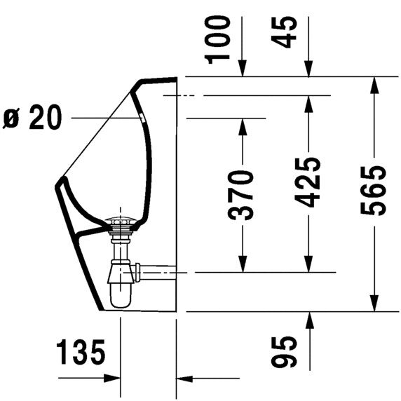 DURAVIT D-CODE PISUVAR 0829302000