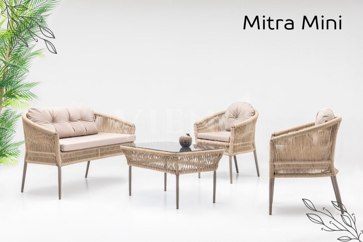 Mitra Mini 2'li Bahçe Balkon Oturma Grubu