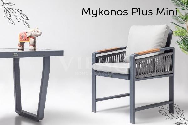 Mykonos Plus Mini 2'li Alüminyum Bahçe Balkon Oturma Grubu