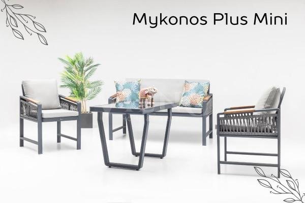 Mykonos Plus Mini 2'li Alüminyum Bahçe Balkon Oturma Grubu