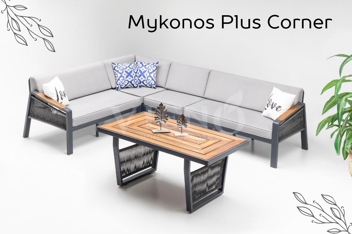 Mykonos Plus Alüminyum Bahçe Balkon Köşe Takımı